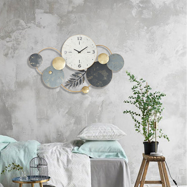 Canora Grey Aeddan Metal Wall Clock Wayfair.co.uk